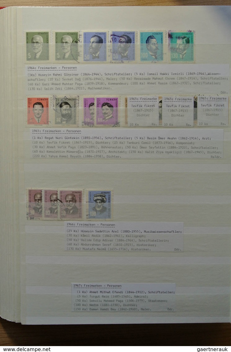 28361 Türkei: 1865-1980. Nicely filed, MNH, mint hinged and used collection Turkey 1865-1980 in 2 stockboo