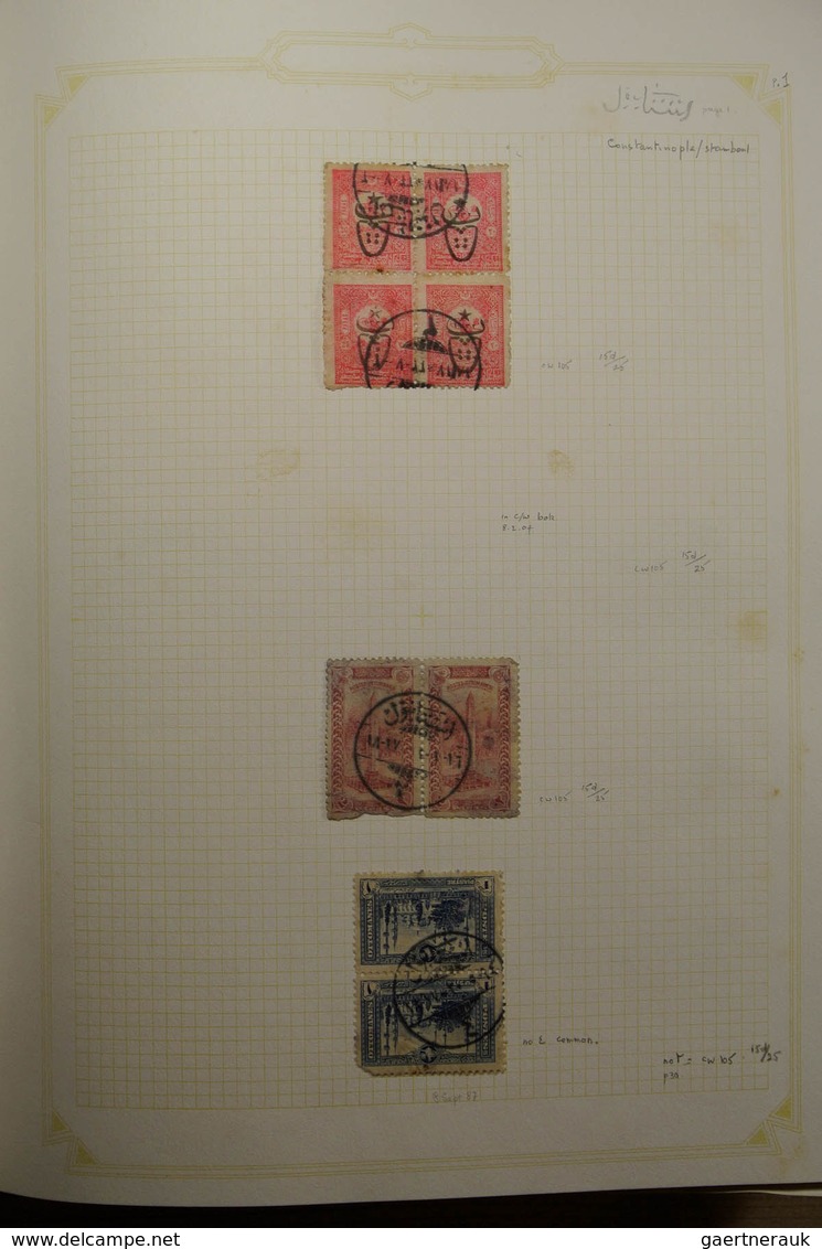 28362 Türkei: 1865-1920. Slightly Messy Collection Turkey 1865-1920 On Blanc Pages In Binder. Collection C - Lettres & Documents