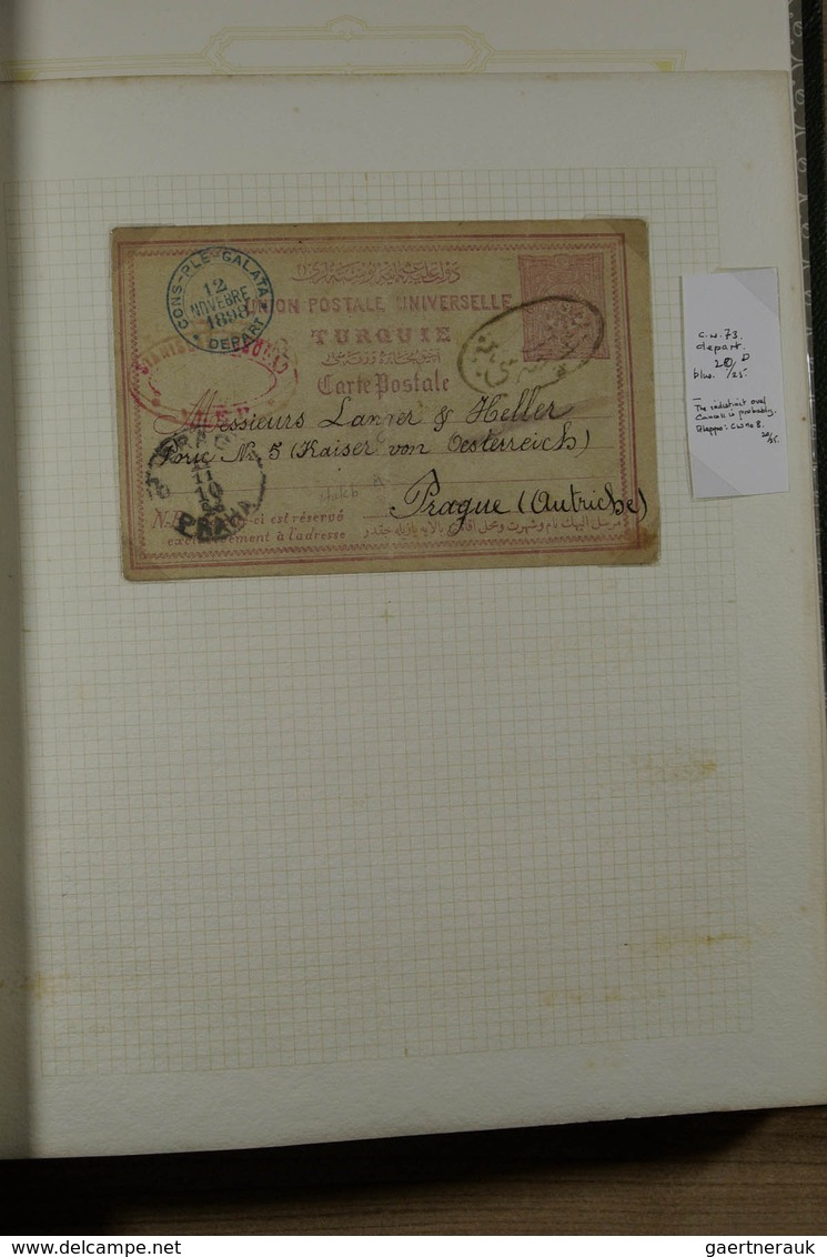 28362 Türkei: 1865-1920. Slightly messy collection Turkey 1865-1920 on blanc pages in binder. Collection c