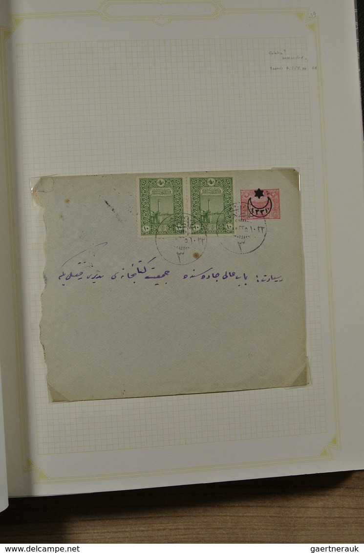 28362 Türkei: 1865-1920. Slightly messy collection Turkey 1865-1920 on blanc pages in binder. Collection c