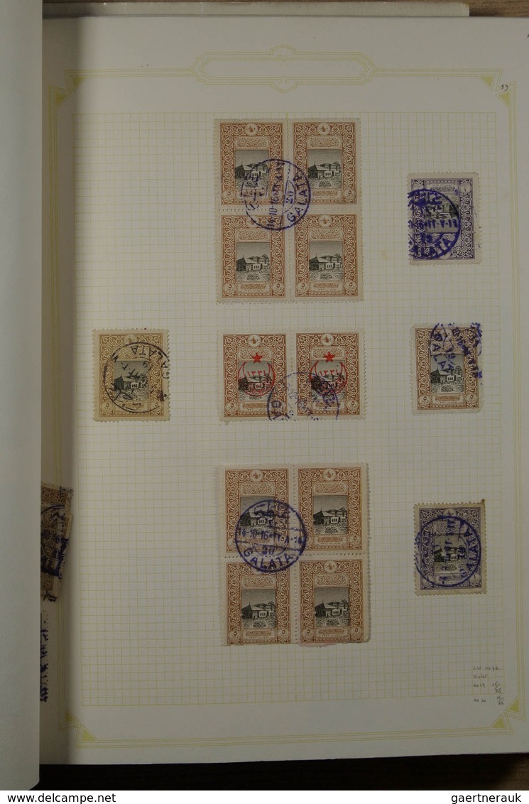 28362 Türkei: 1865-1920. Slightly messy collection Turkey 1865-1920 on blanc pages in binder. Collection c