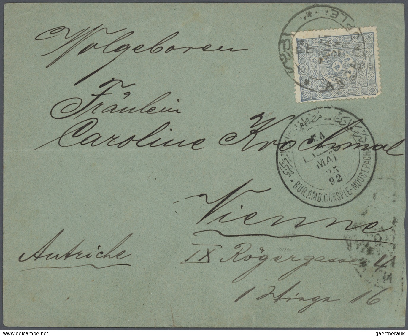 28367 Türkei: 1870-1960, 56 Covers Cards Including Railway Cancellation Cons/Ple Moust.Pacha, Cancellation - Lettres & Documents