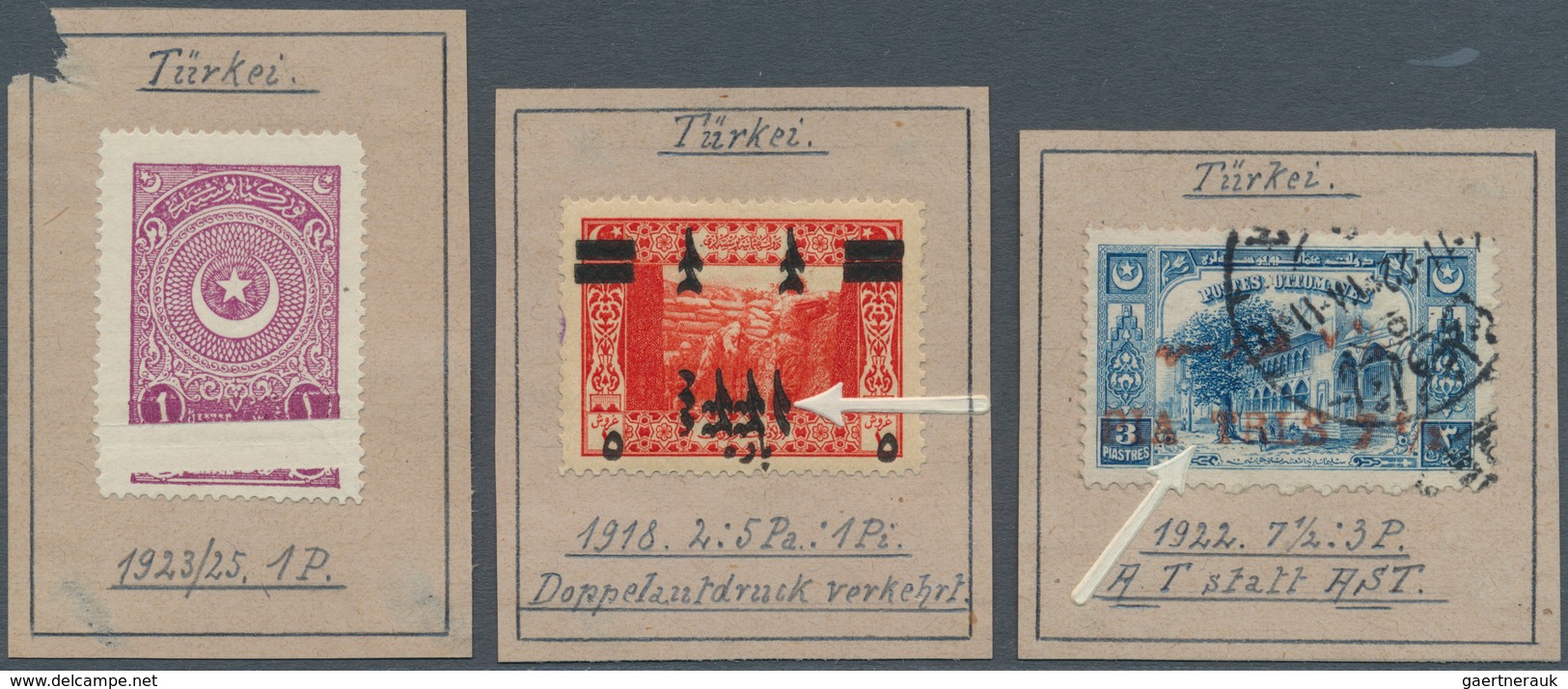 28368 Türkei: 1875/193 (ca.), Specialised Assortment Of 46 Stamps (incl. Some Greek Occupation And Cilicia - Lettres & Documents