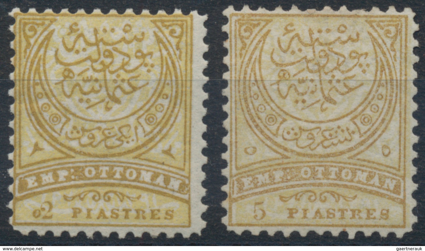 28370 Türkei: 1876-1890, Collection "CRESCENT" Issues Including Tete-beche Pairs Perf And Imperf, Color Er - Lettres & Documents