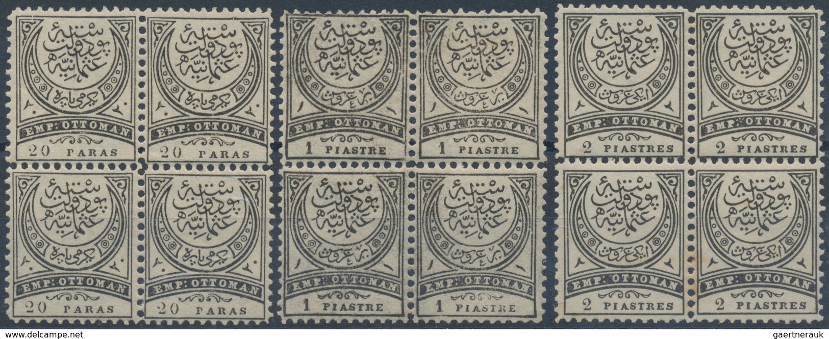 28370 Türkei: 1876-1890, Collection "CRESCENT" Issues Including Tete-beche Pairs Perf And Imperf, Color Er - Lettres & Documents
