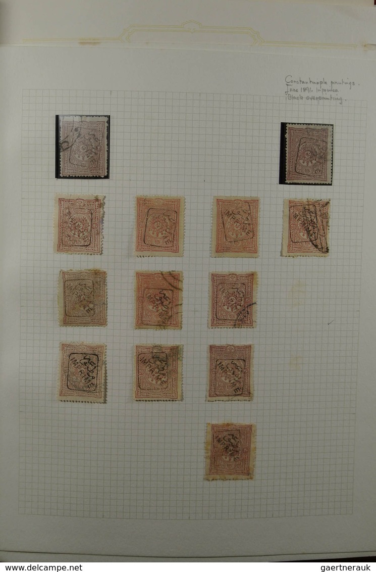 28371 Türkei: 1891-1893. Album with an extensive collection ImprimÃ© overprints of Turkey 1891-1893.