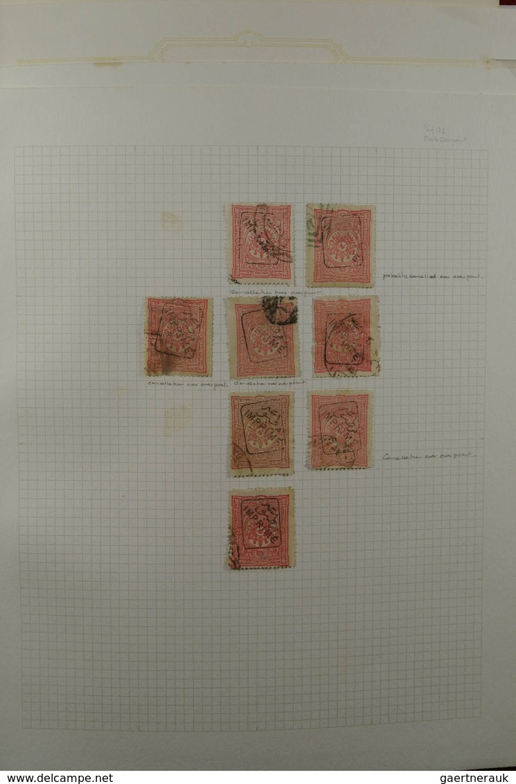 28371 Türkei: 1891-1893. Album with an extensive collection ImprimÃ© overprints of Turkey 1891-1893.