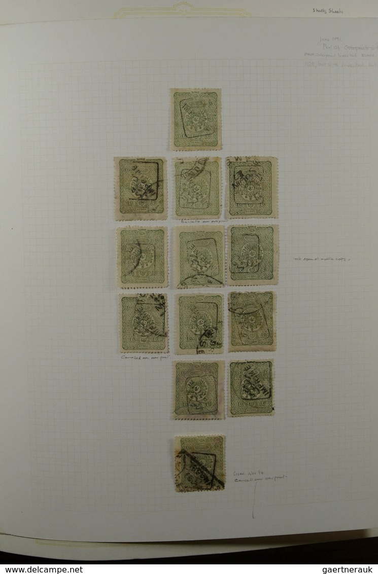 28371 Türkei: 1891-1893. Album with an extensive collection ImprimÃ© overprints of Turkey 1891-1893.