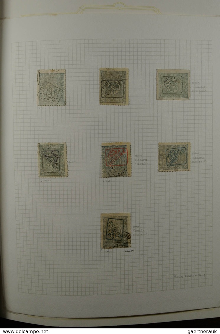 28371 Türkei: 1891-1893. Album with an extensive collection ImprimÃ© overprints of Turkey 1891-1893.