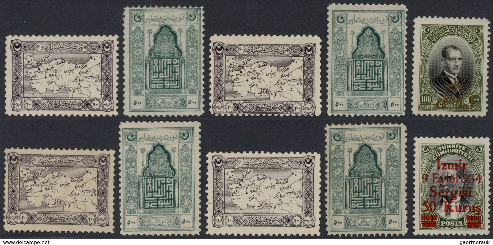 28375 Türkei: 1914-60, Collection In Two Albums Containing Excellent Early Republic Issues Including Four - Lettres & Documents