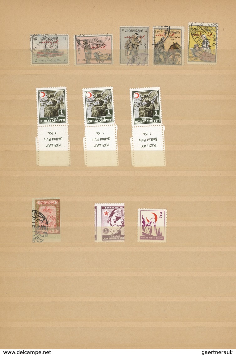 28387 Türkei - Zwangszuschlagsmarken Für Den Roten Halbmond: 1916/58, Comprehensive Collection/accumulatio - Timbres De Bienfaisance