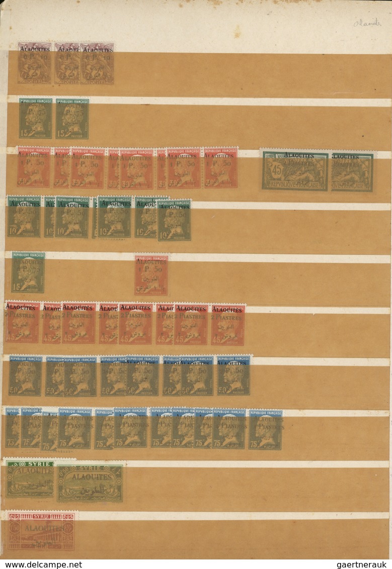 28390 Türkei - Alexandrette: 1938, Mint And Used Accumulation On Stocksheets Comprising All Issues Incl. P - Lettres & Documents