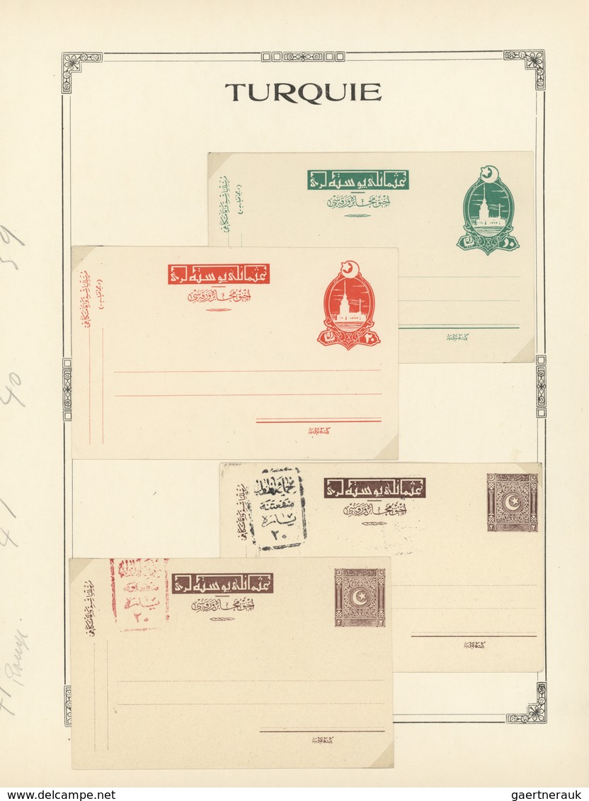28393 Türkei - Ganzsachen: 1869/1949, Umfangreiche, Meist Ungebrauchte Sammlung Mit Fast 140 Umschlägen, K - Entiers Postaux
