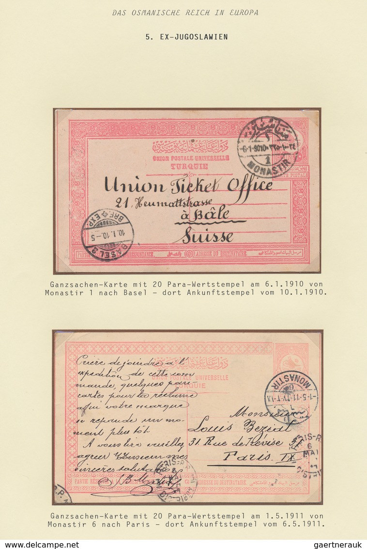 28395 Türkei - Stempel: 1840-1912, Collection On 17 Exhibition Leaves "Ottoman Post In Europe, Bosnia, Mon - Autres & Non Classés