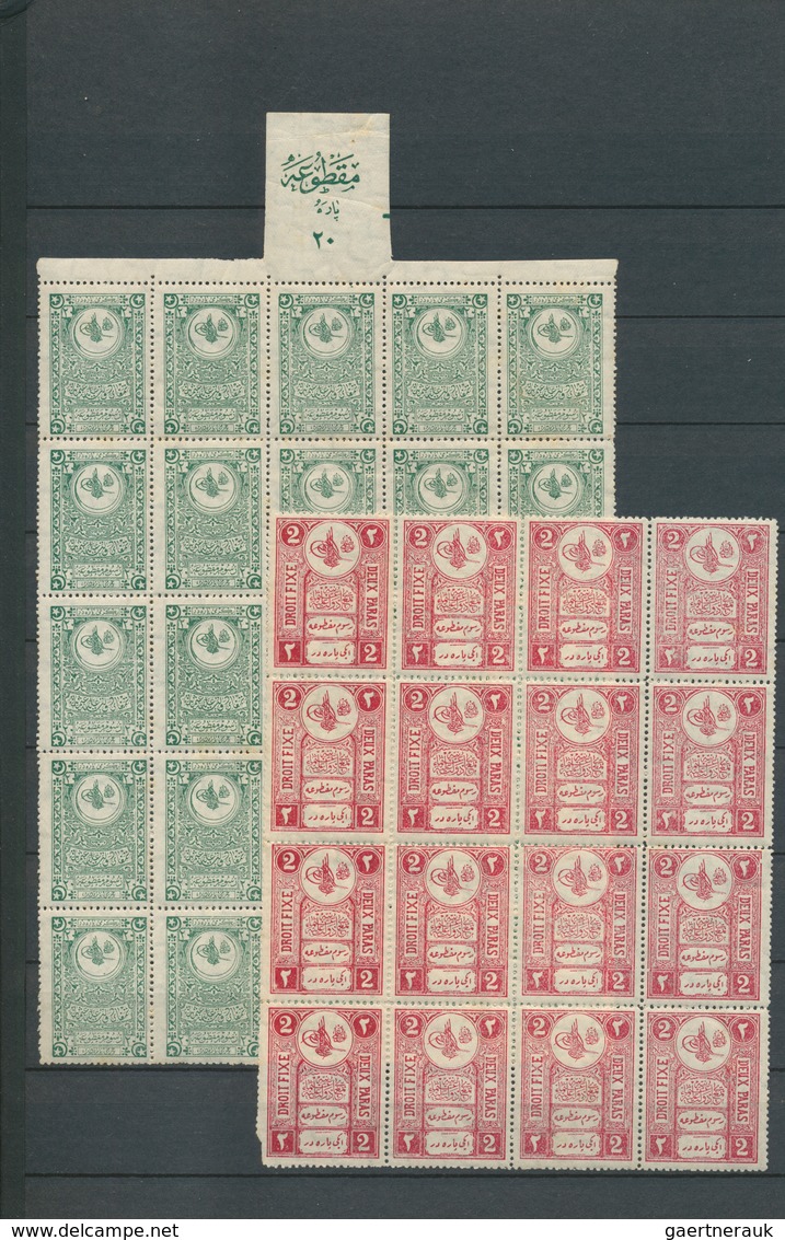 28396 Türkei - Besonderheiten: 1900/1920 (ca.), FISCALS, Accumulation Of Apprx. 670 Stamps In A Stockbook, - Autres & Non Classés