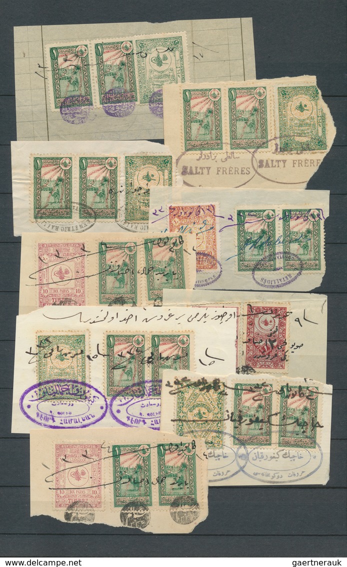 28396 Türkei - Besonderheiten: 1900/1920 (ca.), FISCALS, Accumulation Of Apprx. 670 Stamps In A Stockbook, - Autres & Non Classés