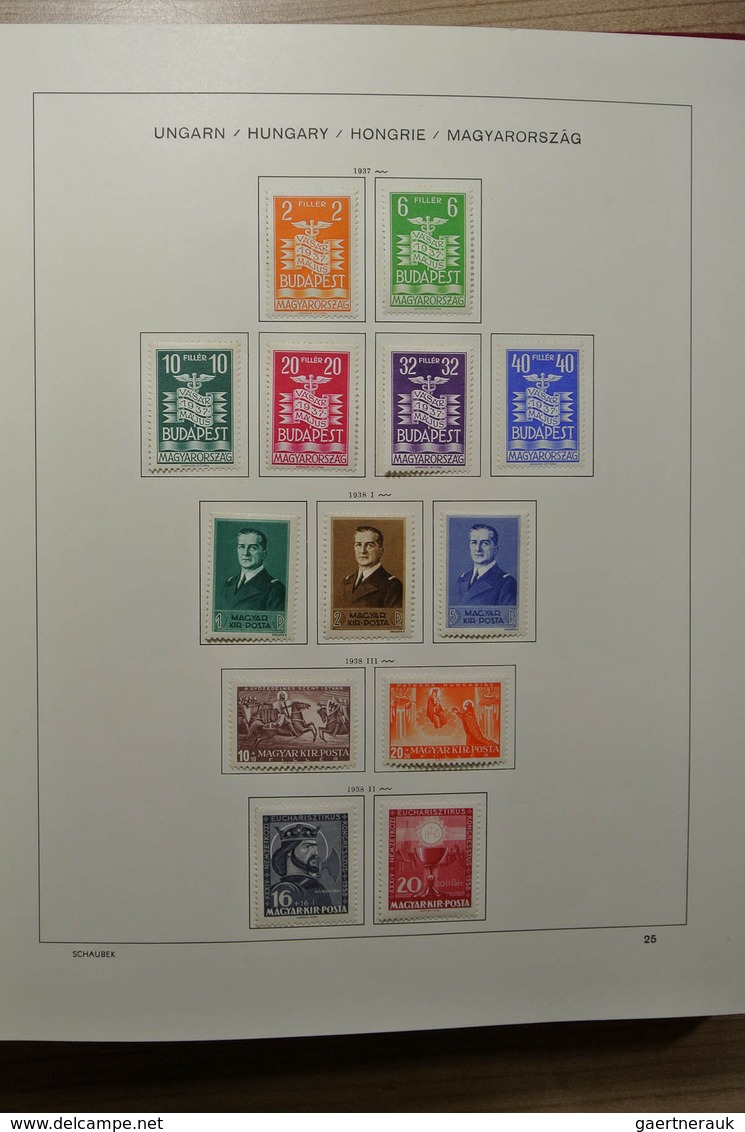 28428 Ungarn: 1871-2000. Mostly mint hinged collection Hungary 1871-2000 in 4 Schaubek albums. From 1913 o