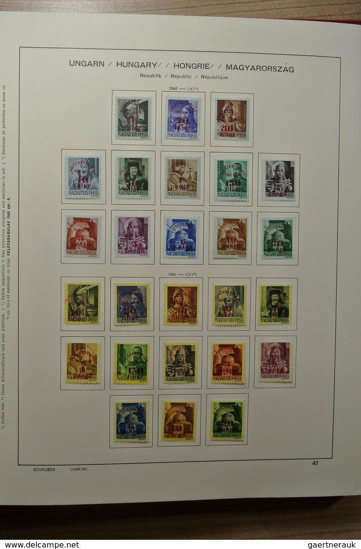 28428 Ungarn: 1871-2000. Mostly mint hinged collection Hungary 1871-2000 in 4 Schaubek albums. From 1913 o