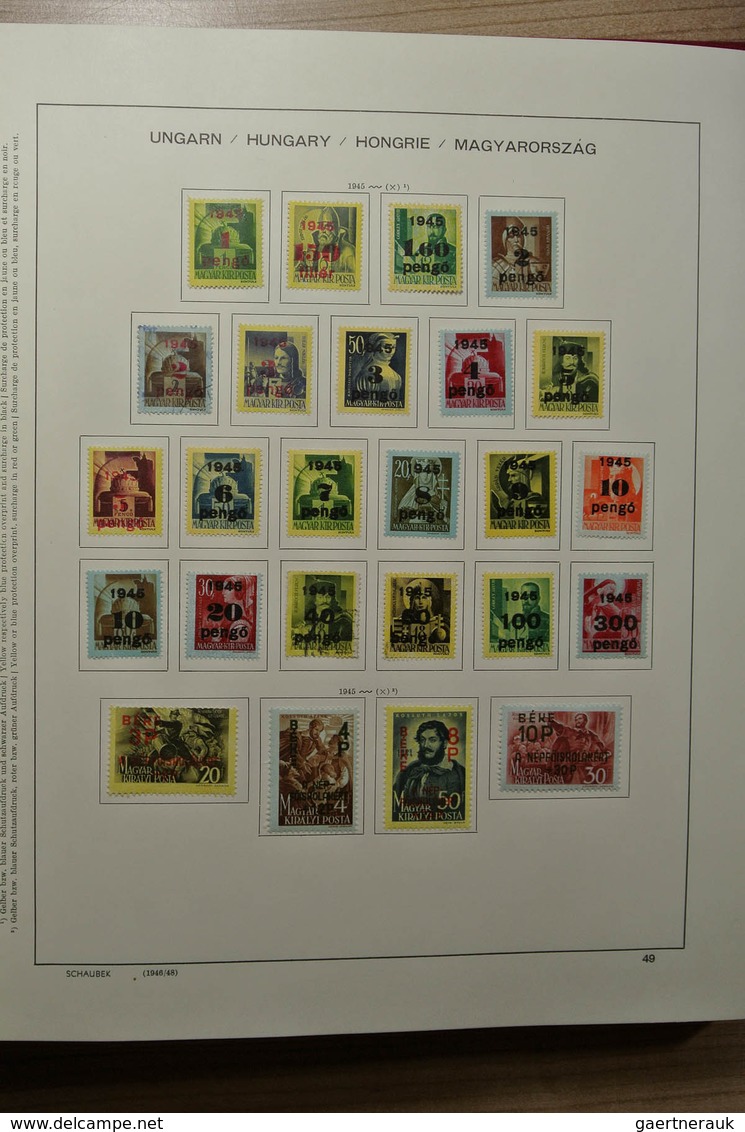 28428 Ungarn: 1871-2000. Mostly mint hinged collection Hungary 1871-2000 in 4 Schaubek albums. From 1913 o