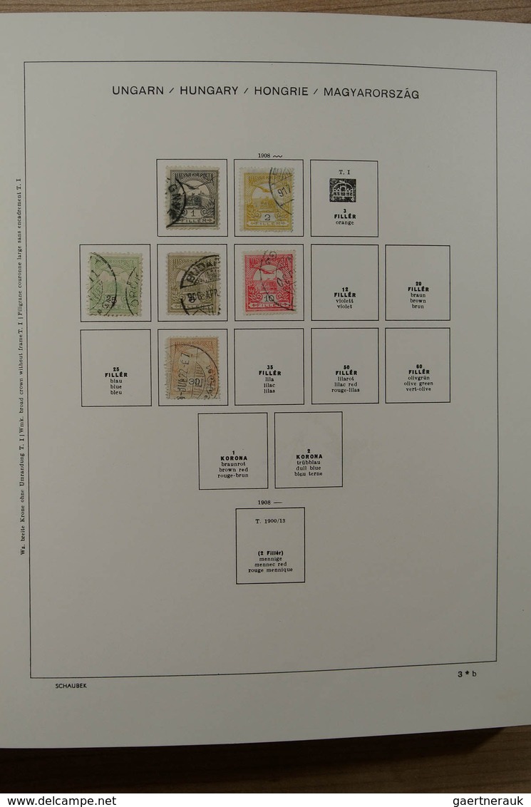 28428 Ungarn: 1871-2000. Mostly mint hinged collection Hungary 1871-2000 in 4 Schaubek albums. From 1913 o