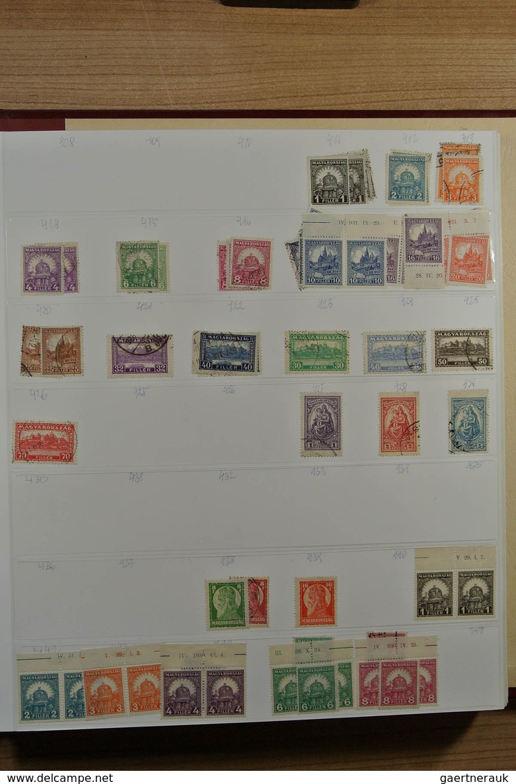 28429 Ungarn: 1871-1992. Messy, but reasonably filled, MNH, mint hinged and used collection Hungary 1871-1