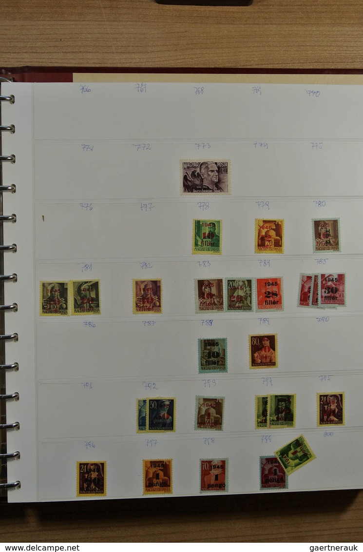 28429 Ungarn: 1871-1992. Messy, but reasonably filled, MNH, mint hinged and used collection Hungary 1871-1
