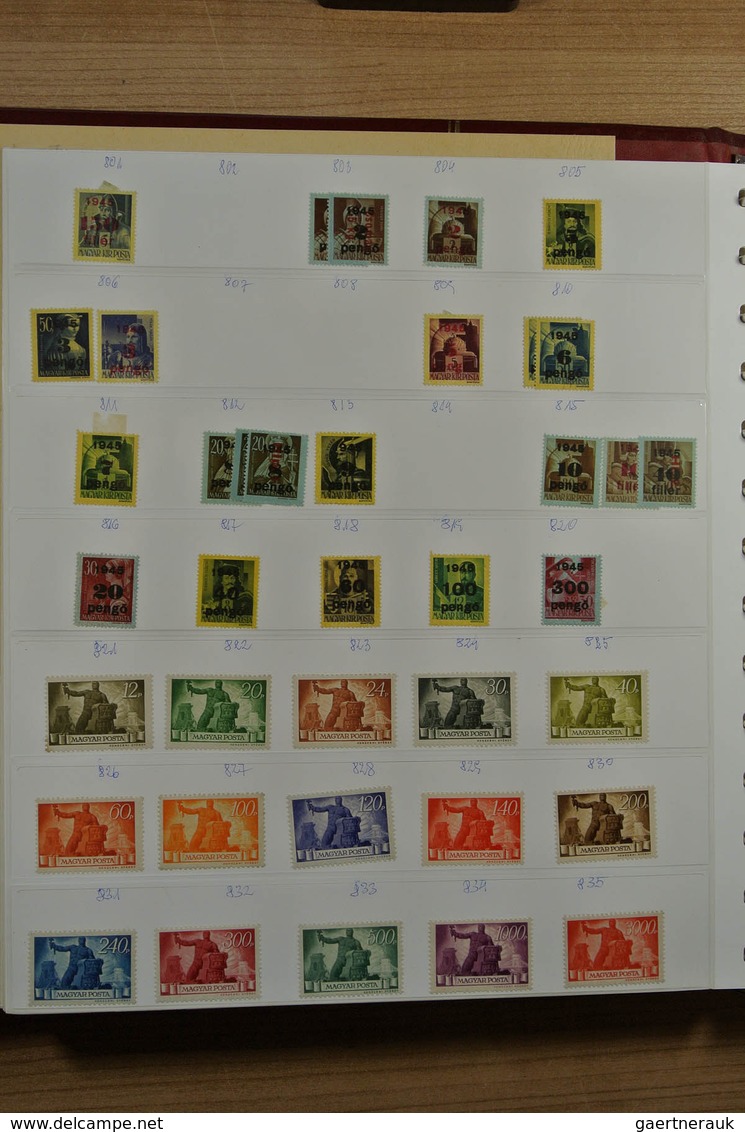 28429 Ungarn: 1871-1992. Messy, but reasonably filled, MNH, mint hinged and used collection Hungary 1871-1