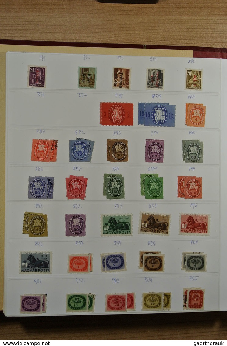 28429 Ungarn: 1871-1992. Messy, but reasonably filled, MNH, mint hinged and used collection Hungary 1871-1