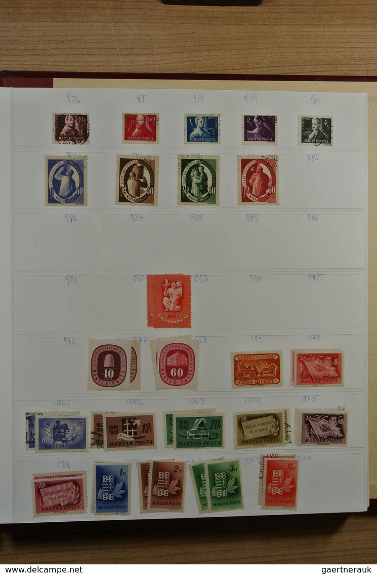 28429 Ungarn: 1871-1992. Messy, but reasonably filled, MNH, mint hinged and used collection Hungary 1871-1