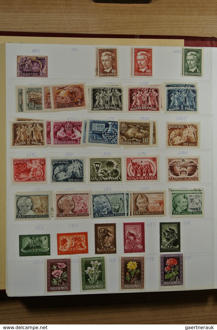 28429 Ungarn: 1871-1992. Messy, but reasonably filled, MNH, mint hinged and used collection Hungary 1871-1