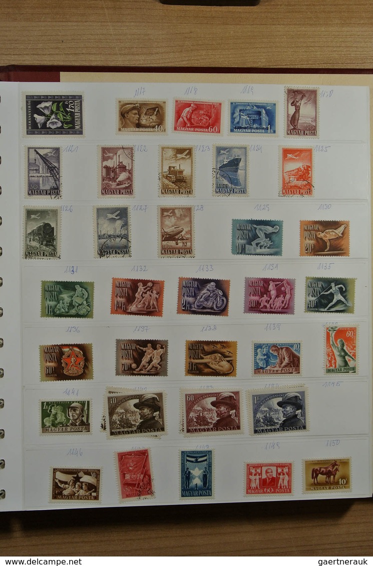 28429 Ungarn: 1871-1992. Messy, but reasonably filled, MNH, mint hinged and used collection Hungary 1871-1