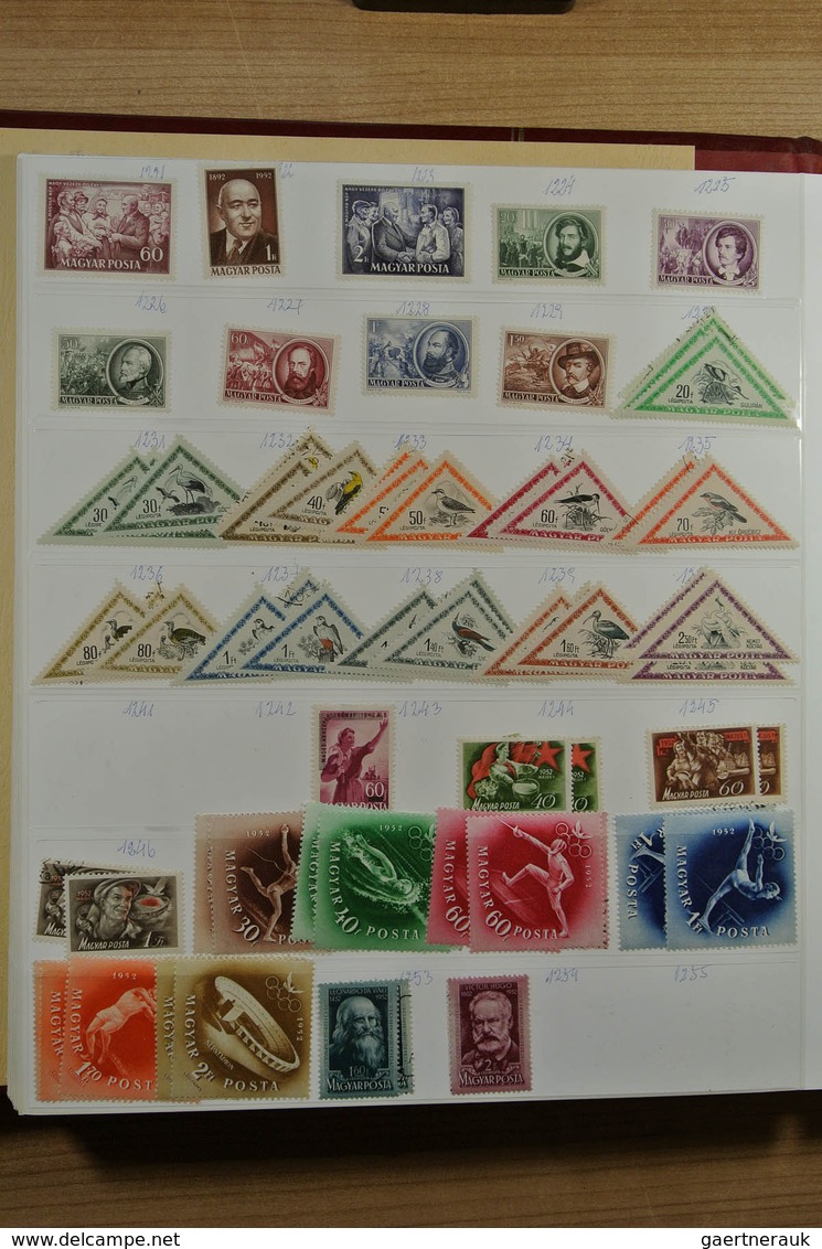 28429 Ungarn: 1871-1992. Messy, but reasonably filled, MNH, mint hinged and used collection Hungary 1871-1