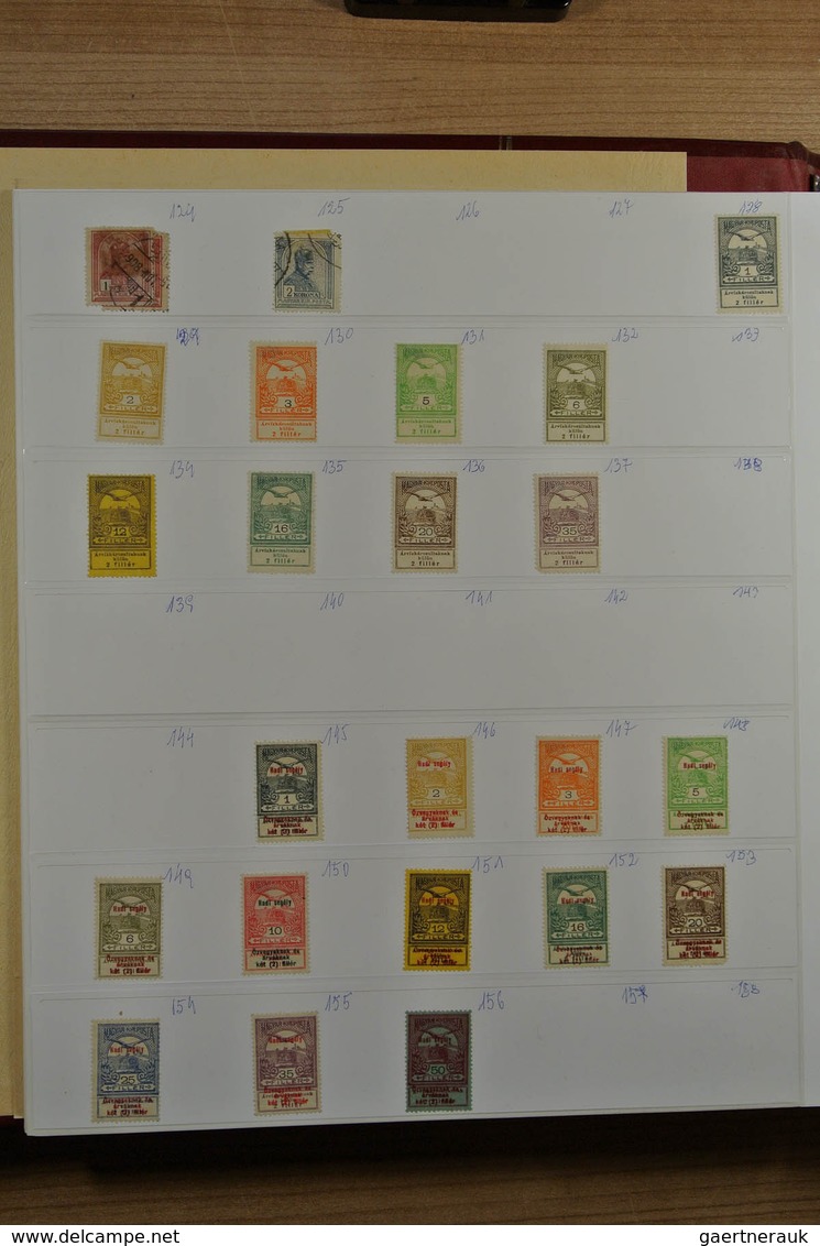 28429 Ungarn: 1871-1992. Messy, but reasonably filled, MNH, mint hinged and used collection Hungary 1871-1