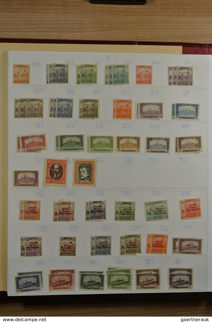 28429 Ungarn: 1871-1992. Messy, but reasonably filled, MNH, mint hinged and used collection Hungary 1871-1