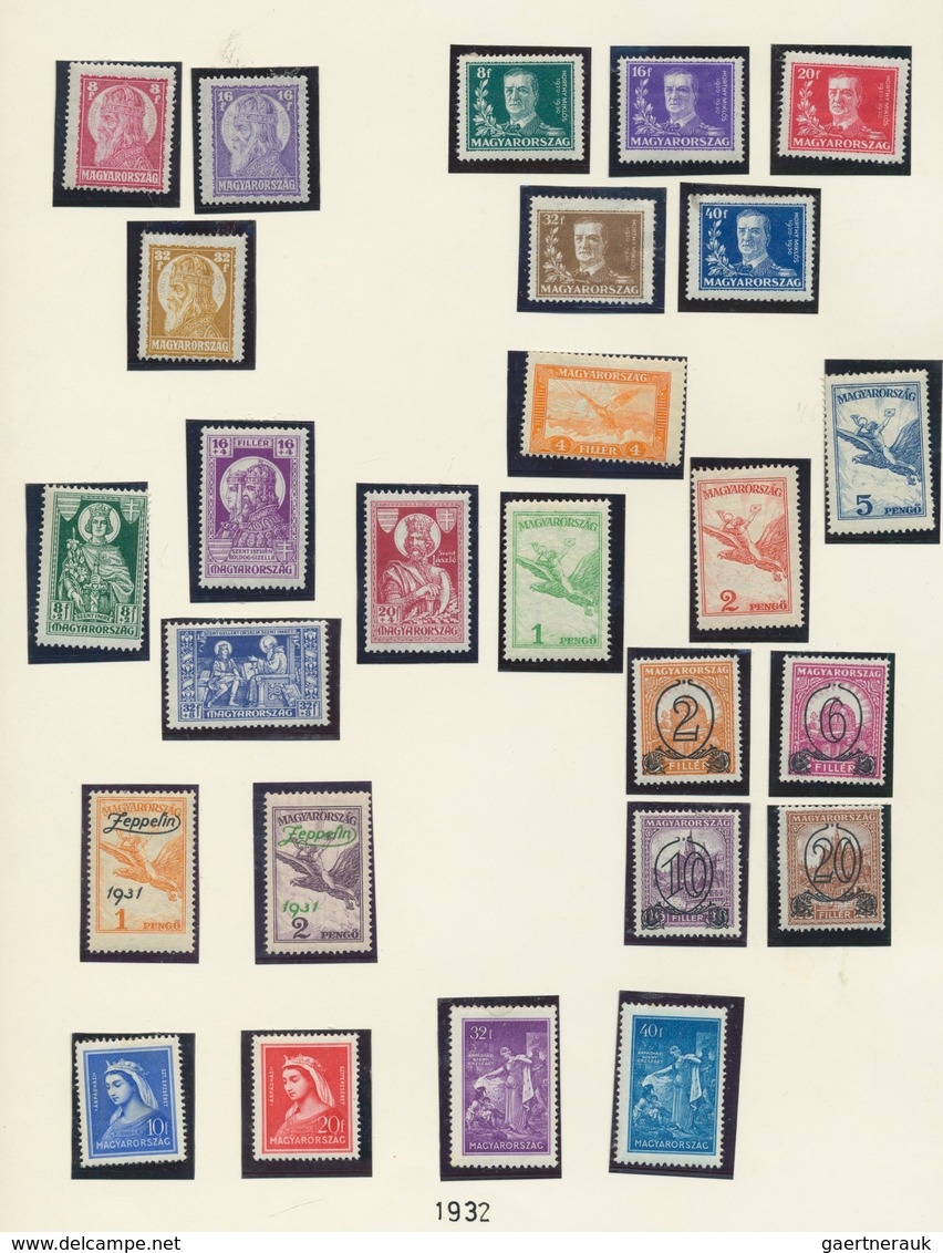 28431 Ungarn: 1871/1984, Interesting, Mostly MNH Collection In 5 Albums And 1 Stockbook, Comprising Better - Lettres & Documents