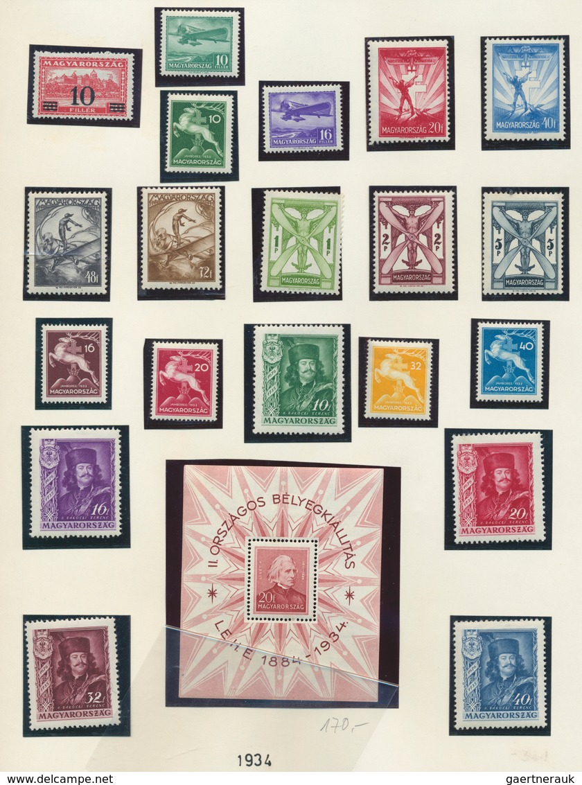 28431 Ungarn: 1871/1984, Interesting, Mostly MNH Collection In 5 Albums And 1 Stockbook, Comprising Better - Lettres & Documents