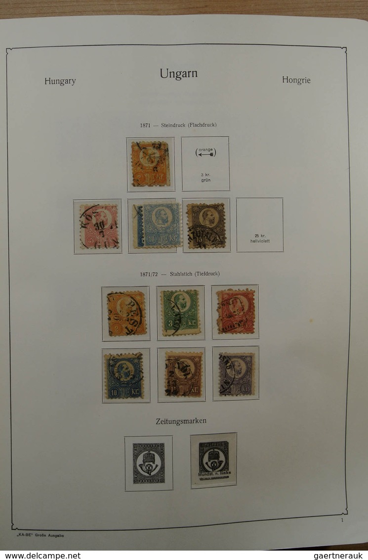 28432 Ungarn: 1871-1983. Very Well Filled, MNH, Mint Hinged And Used Collection Hungary 1841-1983 In 3 Kab - Lettres & Documents