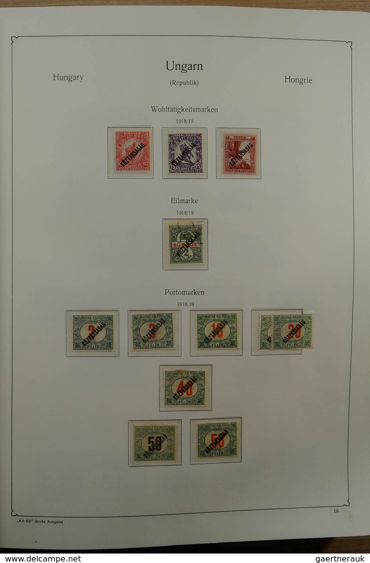 28432 Ungarn: 1871-1983. Very well filled, MNH, mint hinged and used collection Hungary 1841-1983 in 3 Kab