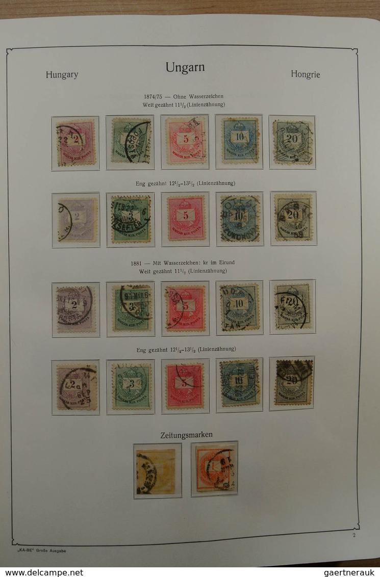 28432 Ungarn: 1871-1983. Very well filled, MNH, mint hinged and used collection Hungary 1841-1983 in 3 Kab