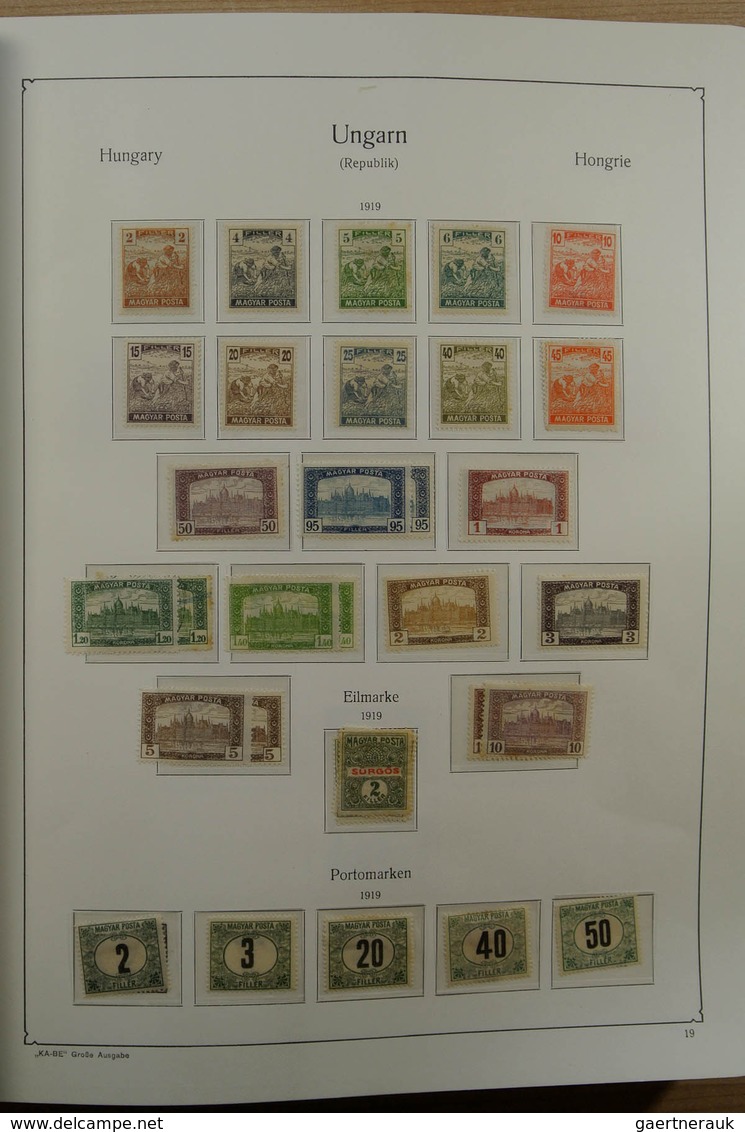 28432 Ungarn: 1871-1983. Very well filled, MNH, mint hinged and used collection Hungary 1841-1983 in 3 Kab