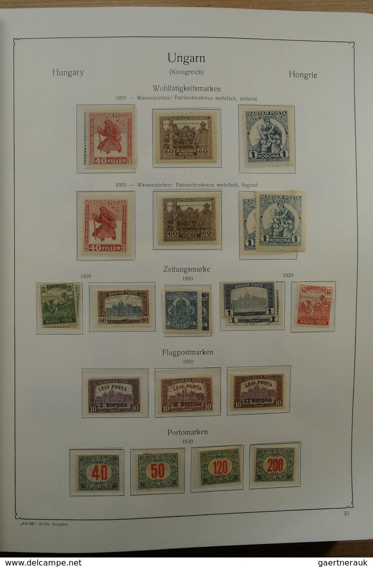 28432 Ungarn: 1871-1983. Very well filled, MNH, mint hinged and used collection Hungary 1841-1983 in 3 Kab