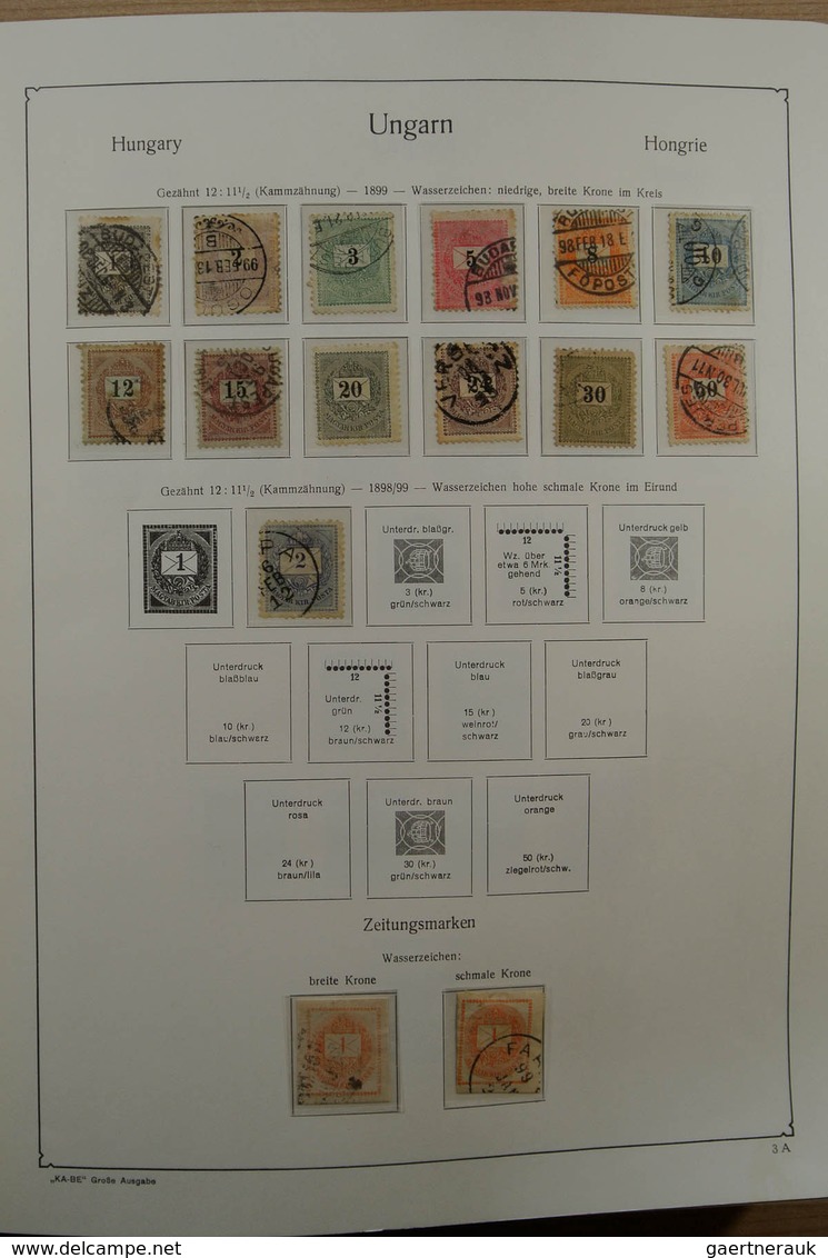 28432 Ungarn: 1871-1983. Very well filled, MNH, mint hinged and used collection Hungary 1841-1983 in 3 Kab