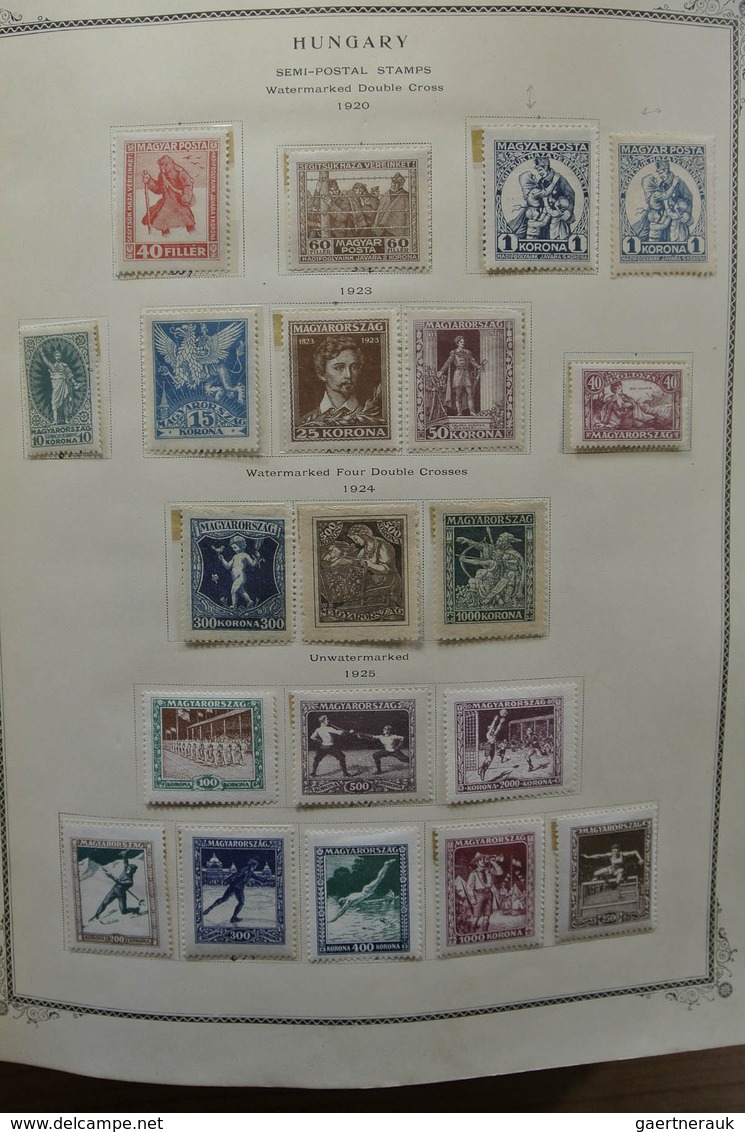 28433 Ungarn: 1871-1976. Well Filled, MNH, Mint Hinged And Used Collection Hungary 1871-1976 In Fat Scott - Lettres & Documents