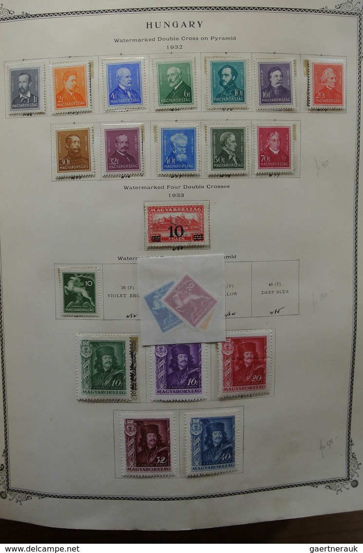 28433 Ungarn: 1871-1976. Well filled, MNH, mint hinged and used collection Hungary 1871-1976 in fat Scott