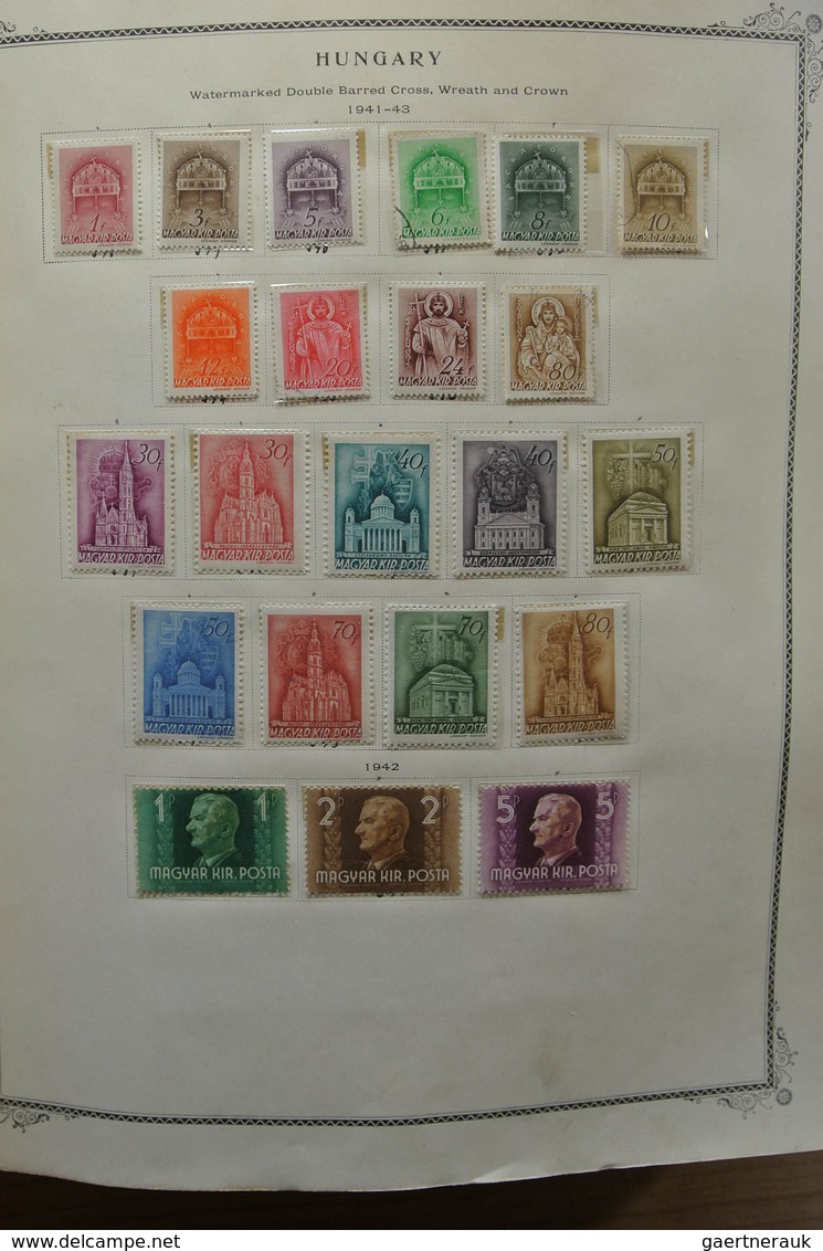 28433 Ungarn: 1871-1976. Well filled, MNH, mint hinged and used collection Hungary 1871-1976 in fat Scott