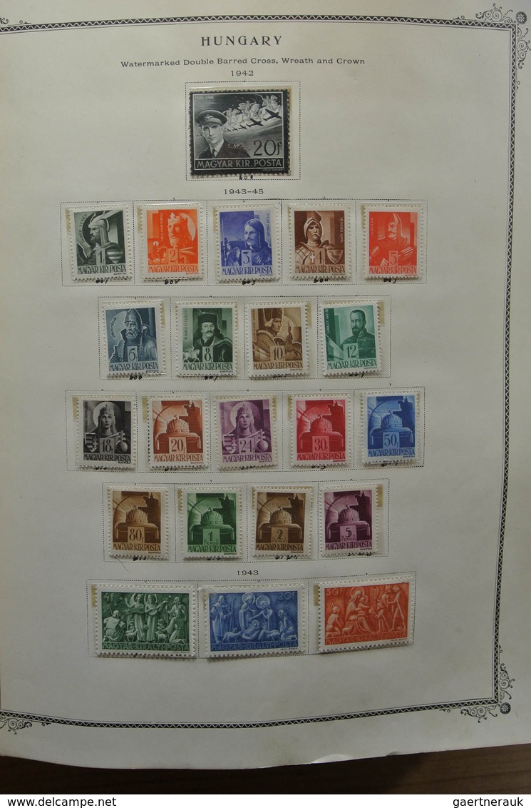 28433 Ungarn: 1871-1976. Well filled, MNH, mint hinged and used collection Hungary 1871-1976 in fat Scott