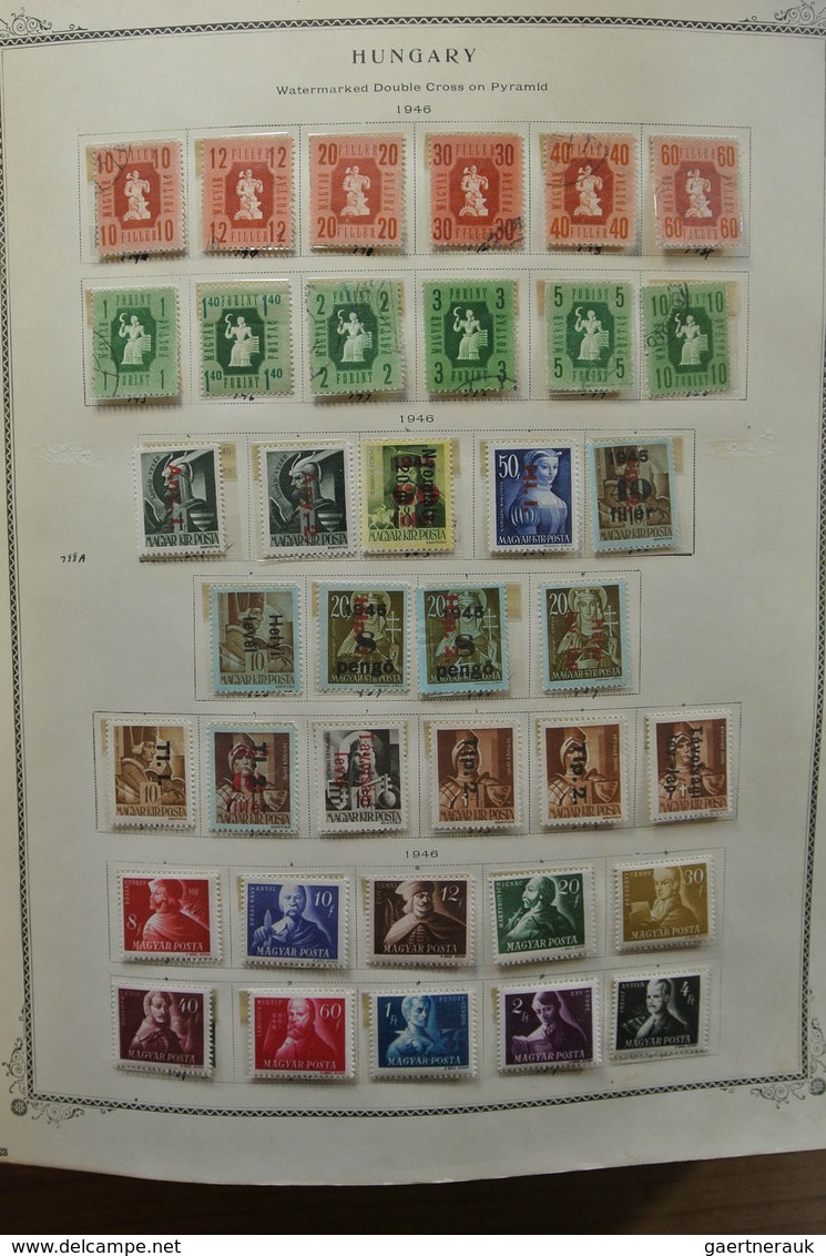 28433 Ungarn: 1871-1976. Well filled, MNH, mint hinged and used collection Hungary 1871-1976 in fat Scott