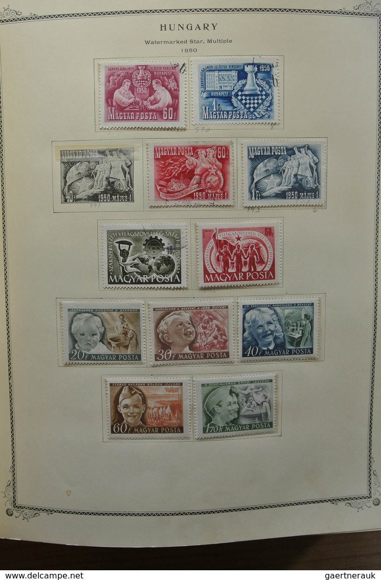 28433 Ungarn: 1871-1976. Well filled, MNH, mint hinged and used collection Hungary 1871-1976 in fat Scott