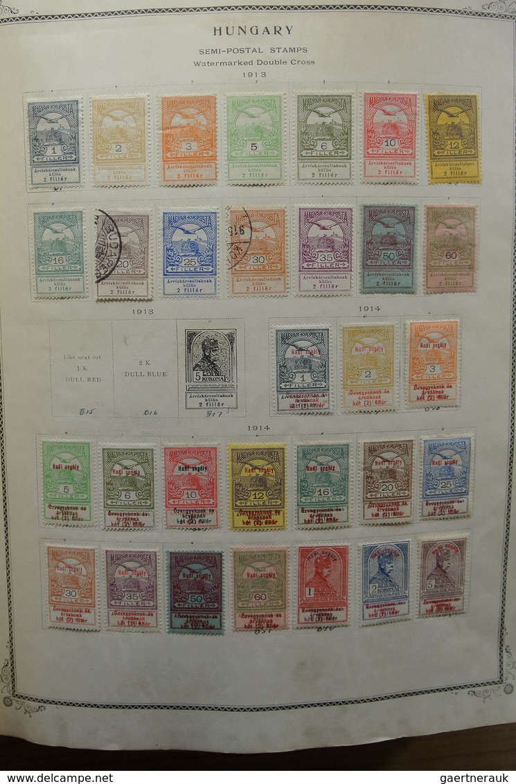 28433 Ungarn: 1871-1976. Well filled, MNH, mint hinged and used collection Hungary 1871-1976 in fat Scott