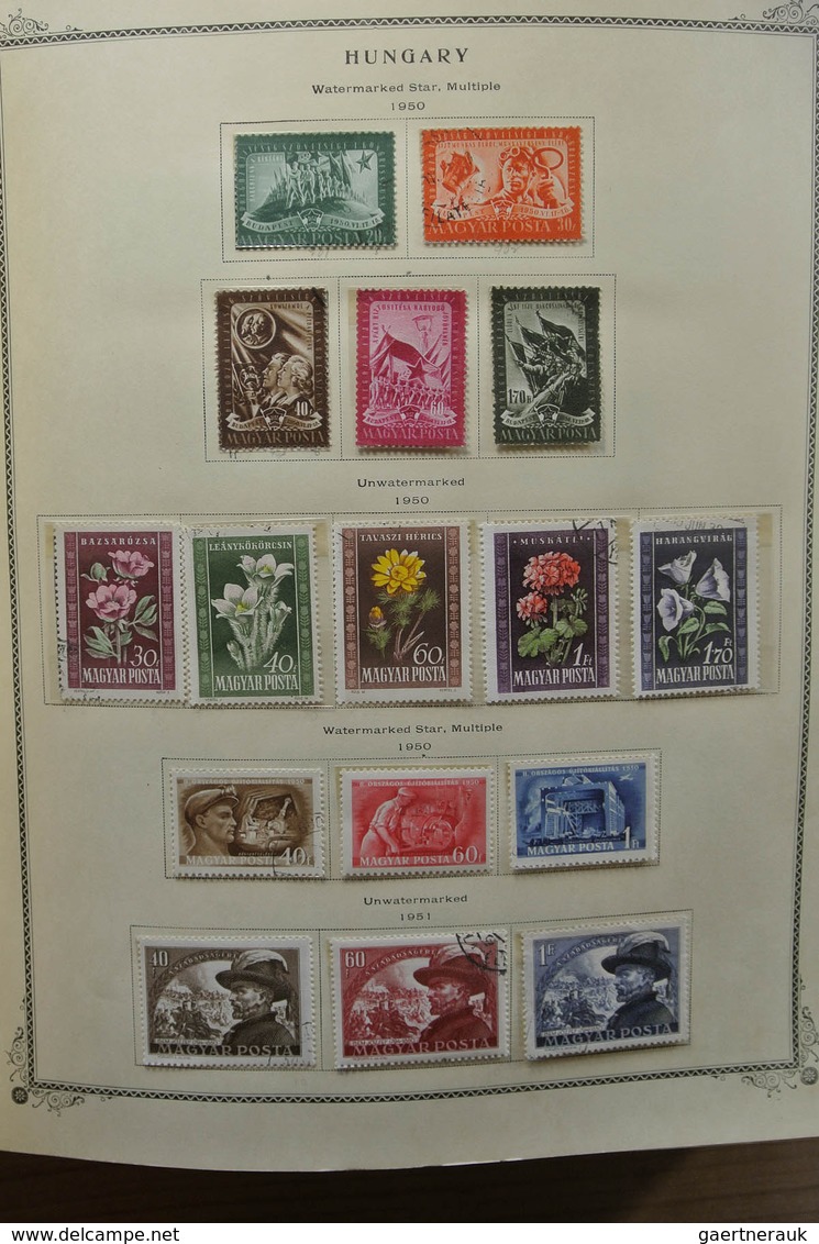 28433 Ungarn: 1871-1976. Well filled, MNH, mint hinged and used collection Hungary 1871-1976 in fat Scott